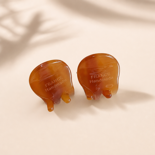Mini Acetate Hair Claw – Dunkles Schildpatt – Vefash