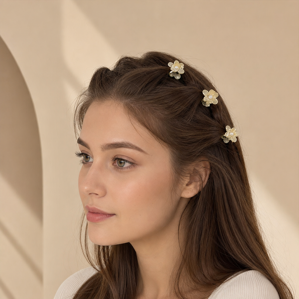 Floral Mini Hair Claws – Hauptfarbe/Detail – Vefash
