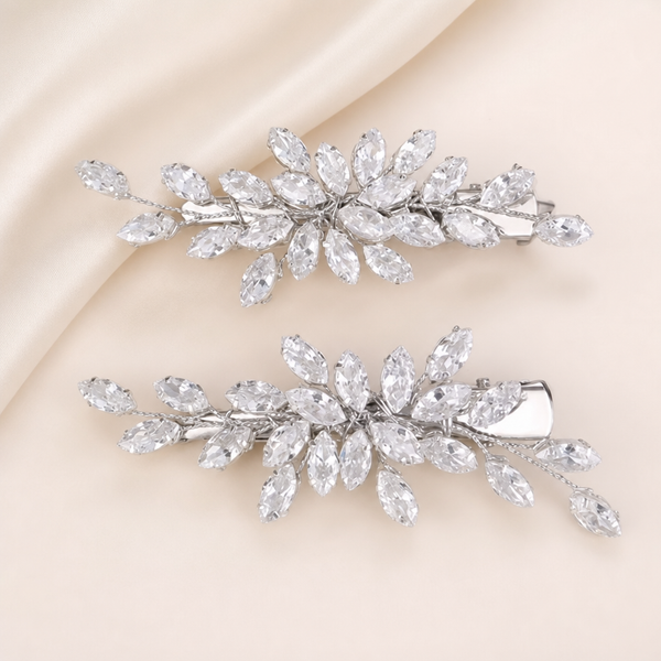 Zircon Bridal Hair Pins – Silber – Vefash