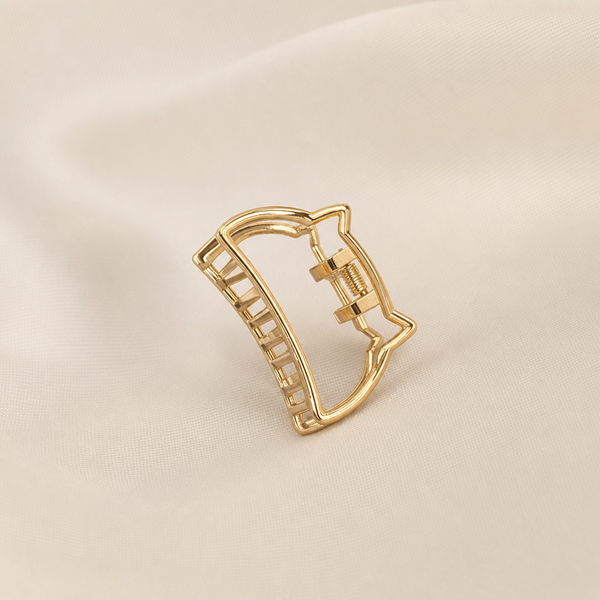 Goldene Herz-Haarklammer – Minimalistischer Hair Claw Clip mit starkem Halt