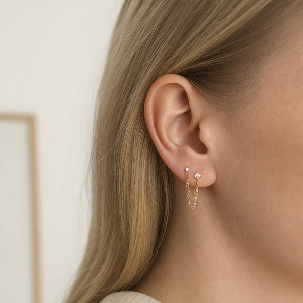 Marguerite Zirconia Stud Earrings