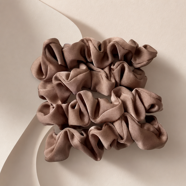 Plissee Scrunchies – Elegantes Satin-Set