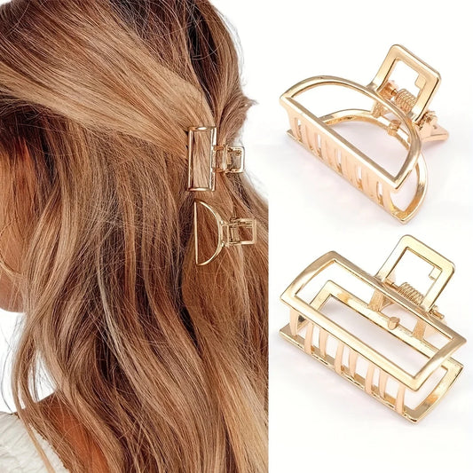 💛 Goldene Herz-Haarklammer – Minimalistischer Hair Claw Clip mit starkem Halt ✨