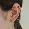 Goldene Blumen Ohrstecker mit Zirkonia – Elegant & Trendy