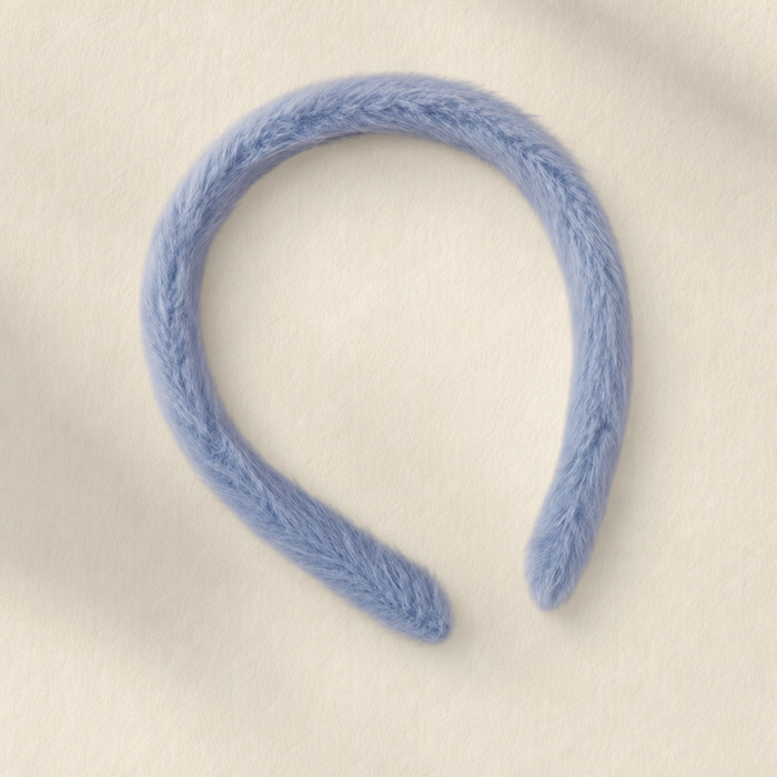 Bonbon Wide Headband in Hellblau – Stil-Aufnahme koreanisches Design | Vefash