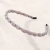 Organza Silk Headband in Grau – Stil-Aufnahme koreanisches Design | Vefash