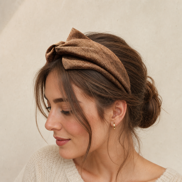 Tricot Knit Headband – Detailansicht Nahaufnahme | Vefash