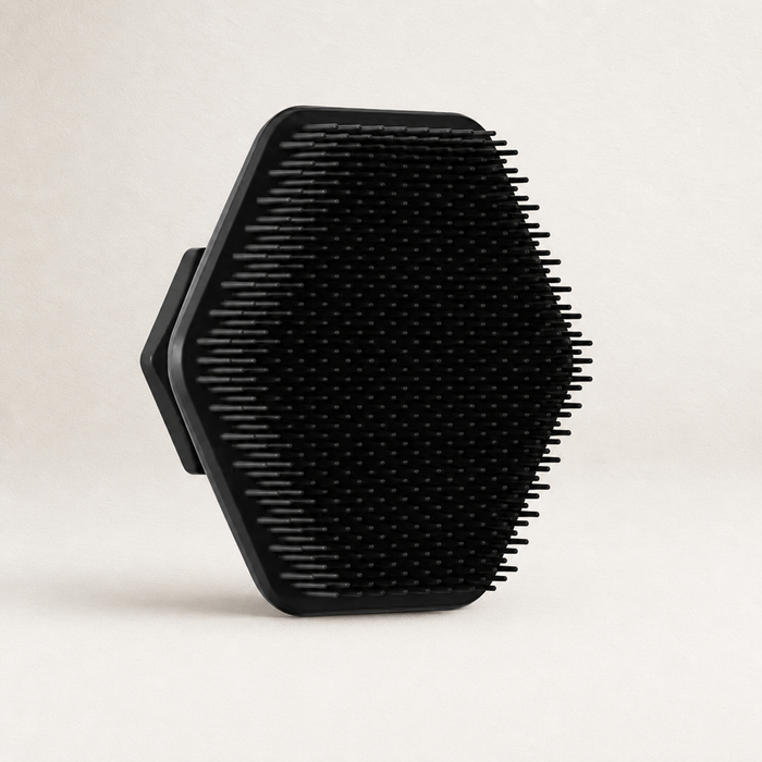 Peau Silicone Face Brush in Schwarz – Detailansicht Nahaufnahme | Vefash