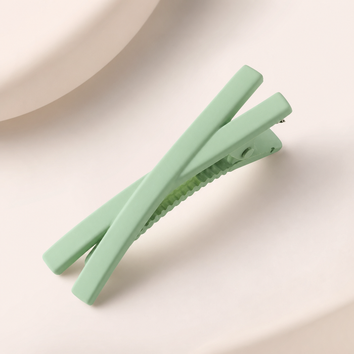 Minuit Acetate Duckbill Clip in Mintgrün – Produktdetail Qualitätsaufnahme | Vefash