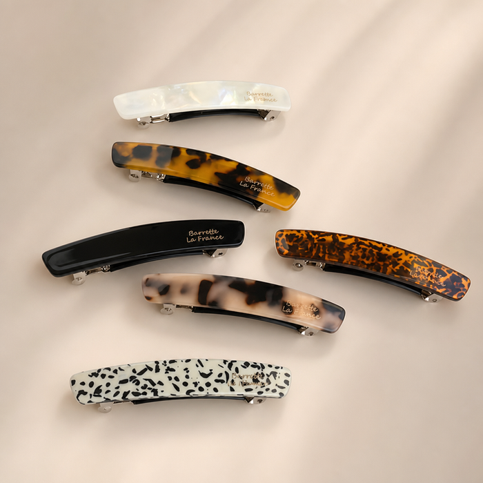 Dorée Wide Spring Clip in 6er-Set – Flat Lay Produktfoto | Vefash