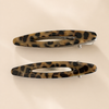 Ovale Acetate Hair Clip Set in Schildpatt – Flat Lay Produktfoto | Vefash