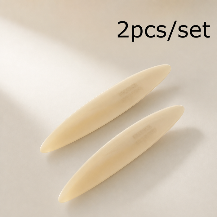 Ovale Acetate Hair Clip Set in Creme – Packshot alle Farben | Vefash