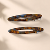 Ovale Acetate Hair Clip Set in Blau-Kaffee – Varianten-Übersicht Set | Vefash