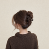 Onde Claw Clip in Beige/Naturton – Acetat-Haarklammer für dickes Haar | Vefash