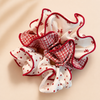 Red Polka Dot Bow Scrunchie – Rot Kariert – Vefash