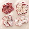 Red Polka Dot Bow Scrunchie – Rot Kariert – Vefash
