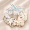 Polka Dot Lace Scrunchie – Himmelblau – Vefash