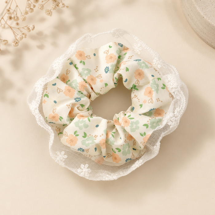 Polka Dot Lace Scrunchie – Vefash