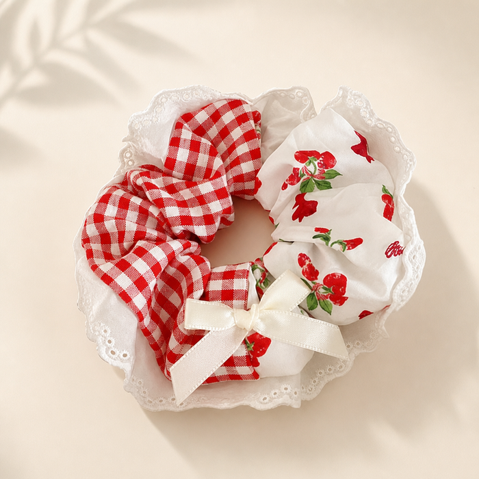 Polka Dot Lace Scrunchie – Vefash