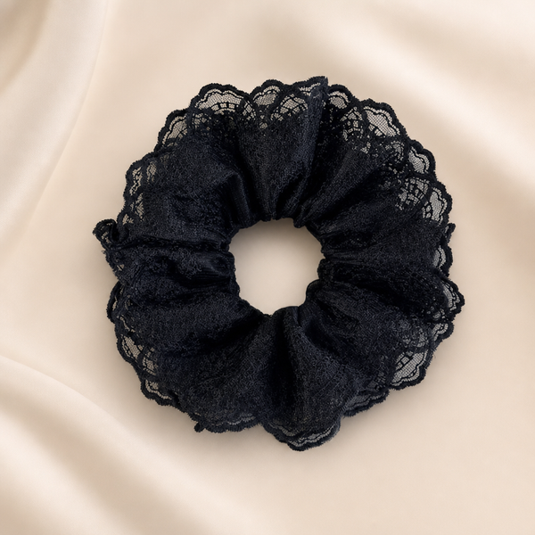 Embroidered Lace Hairband – Schwarz – Vefash