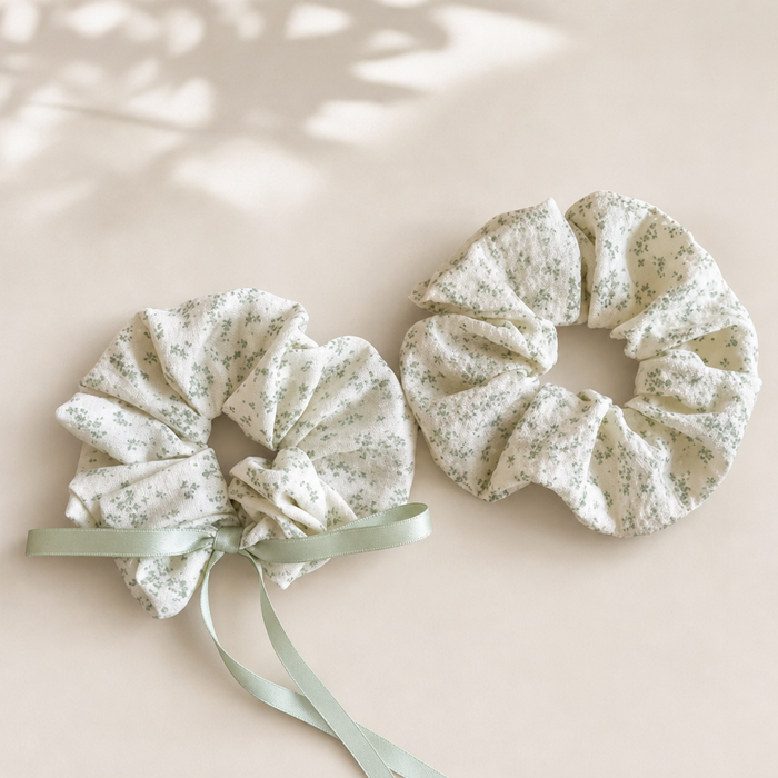 Floral Bow Hair Scrunchie – Hauptfarbe/Detail – Vefash
