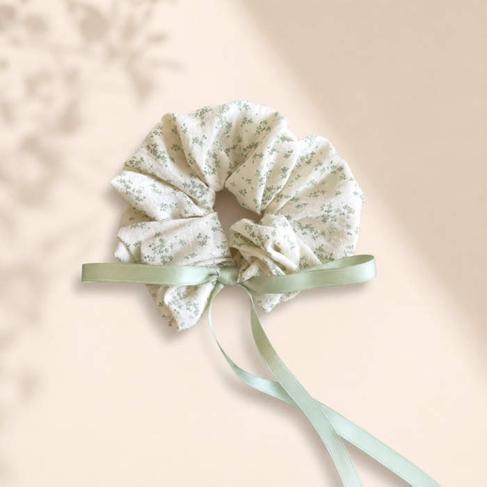Floral Bow Hair Scrunchie – Hauptfarbe/Detail – Vefash