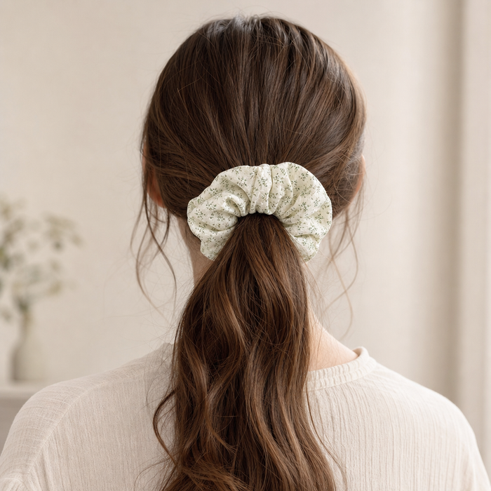 Floral Bow Hair Scrunchie – Hauptfarbe/Detail – Vefash