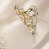Pearl Tassel Hair Claw – Gold – Vefash