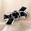 Camellia Flower Hair Clip – Schwarz – Vefash