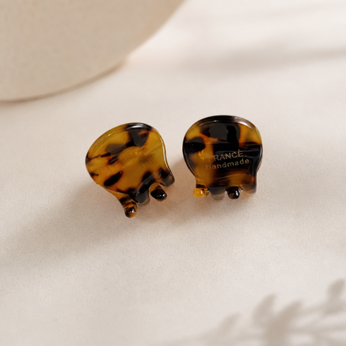 Mini Acetate Hair Claw – Blau Kaffee – Vefash