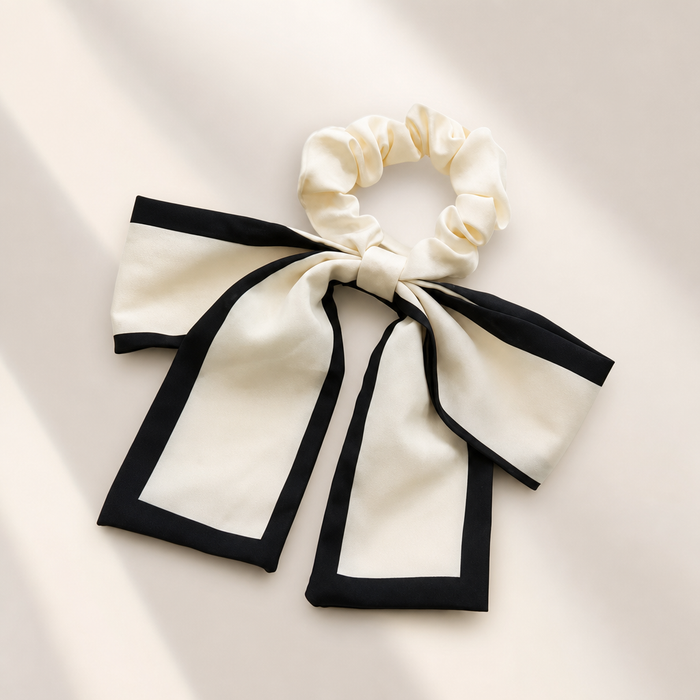 Contrast Bow Scrunchie – Detailansicht – Vefash