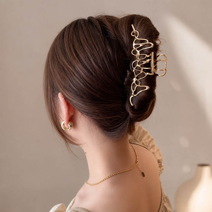 Geometric Metal Hair Claw – Vefash