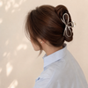 Bow Metal Hair Claw Silber Schleife 2 – Vefash