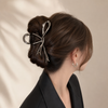 Bow Metal Hair Claw Gold Schleife 2 – Vefash