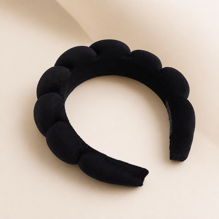 Velvet Padded Headband – Blau – Vefash