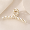 Large Pearl Hair Claw – Beige – Vefash