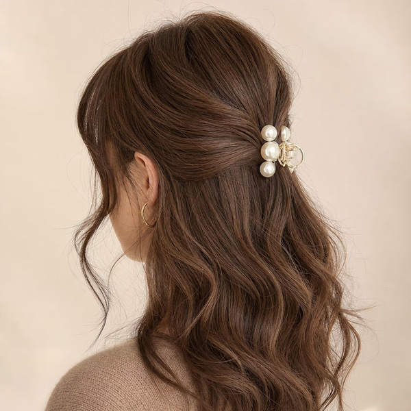 Rhinestone Pearl Hair Claws – Hauptfarbe/Detail – Vefash