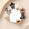 Beige Small Hair Clips – Braun 20 Stück – Vefash