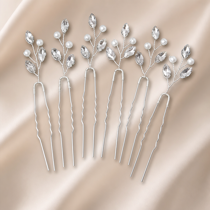 Bridal Pearl Hairpins – Detail – Vefash