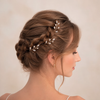 Bridal Pearl Hairpins – Gold – Vefash