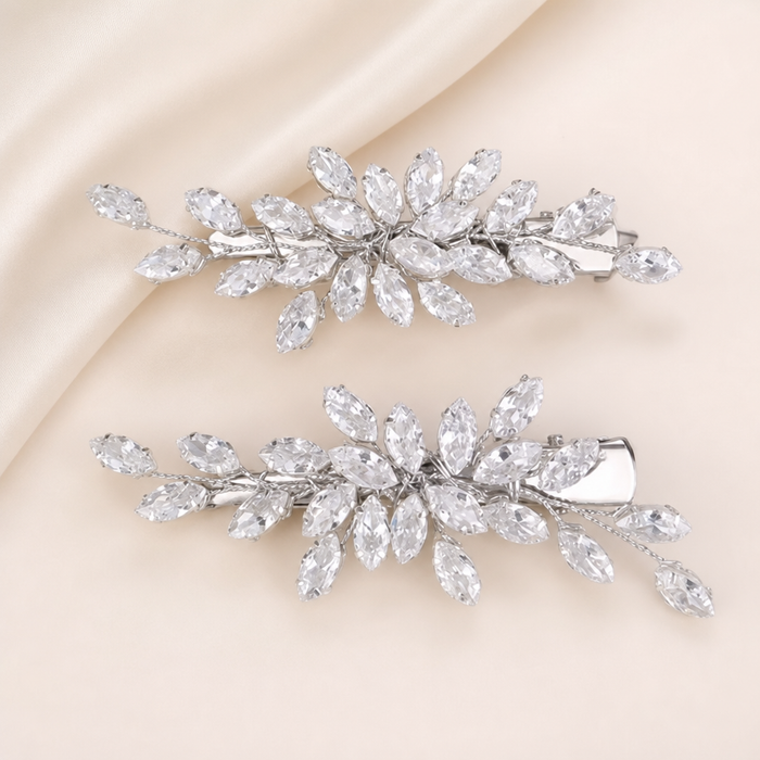 Zircon Bridal Hair Pins – Silber – Vefash