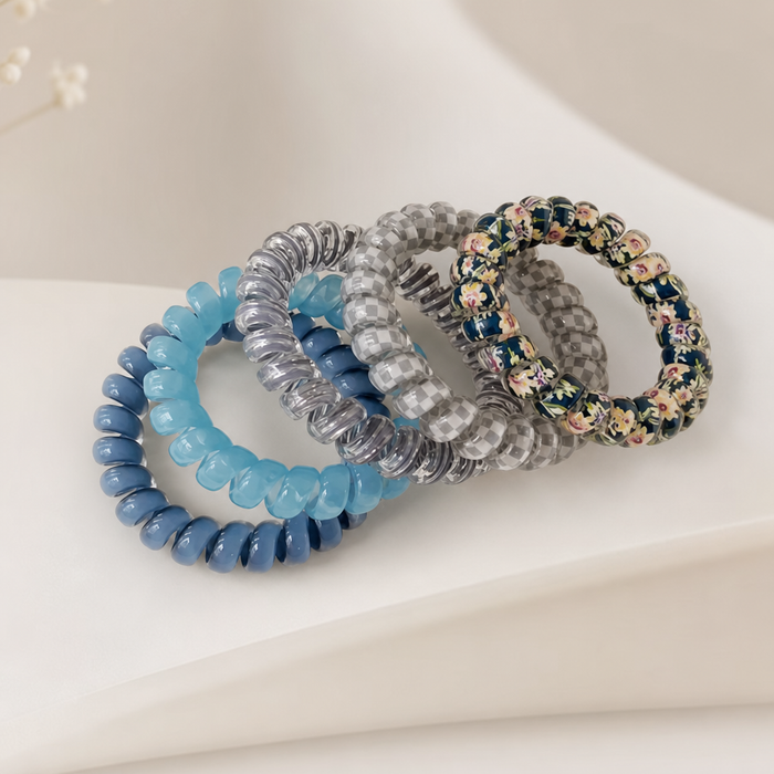 Spiral Haargummi Set von vefash – Scrunchies, Farbauswahl 8