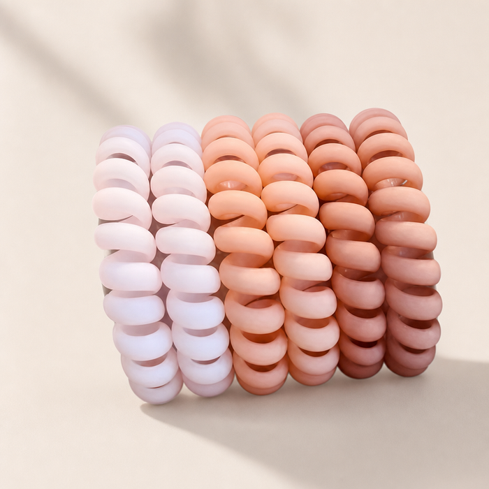 Bunte Spiral Haargummis Set von vefash – Scrunchies, Detailaufnahme 2