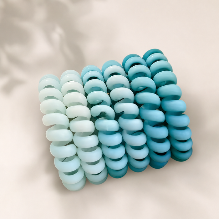 Bunte Spiral Haargummis Set von vefash – Scrunchies, im Set 6