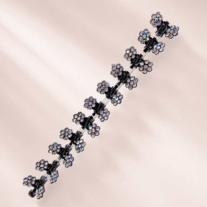 Glitzer Blüten Mini Claws Set von vefash – Haarklammern, Variante 15