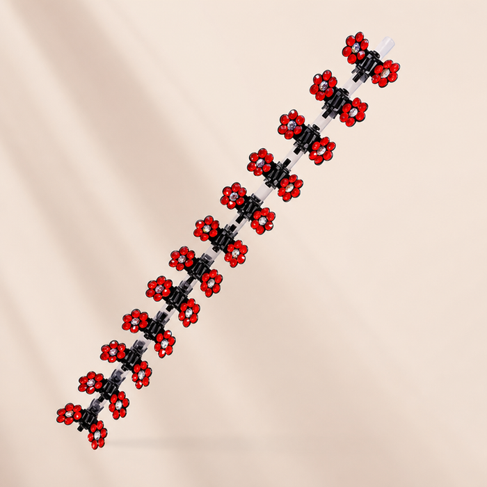 Glitzer Blüten Mini Claws Set von vefash – Haarklammern, Nahaufnahme 5