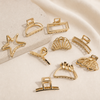 💛 Golden Heart Hair Clip – Minimalist Hair Claw Clip with Strong Hold ✨
