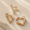 💛 Golden Heart Hair Clip – Minimalist Hair Claw Clip with Strong Hold ✨