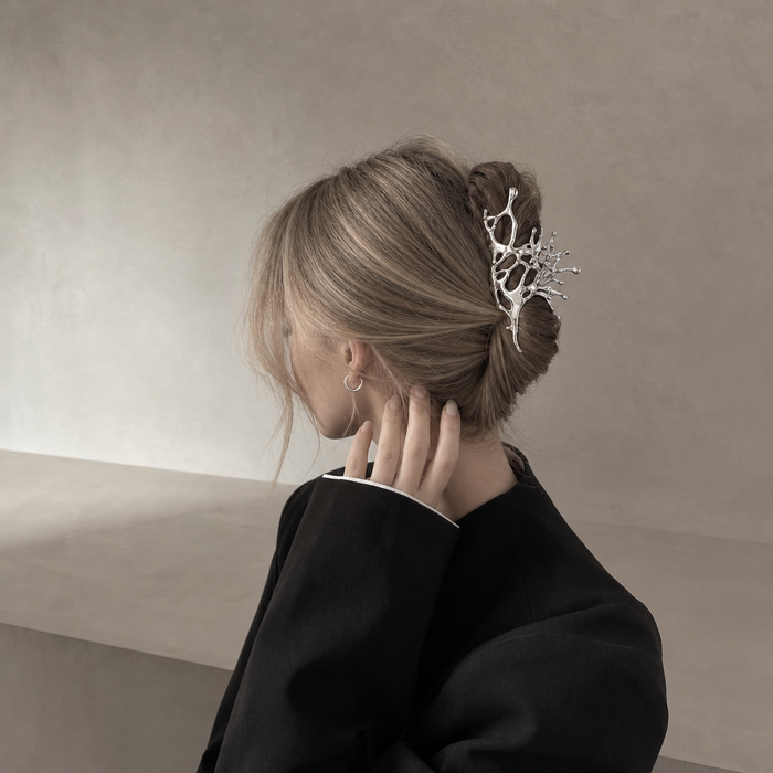 Liquid Metal Hair Clip
