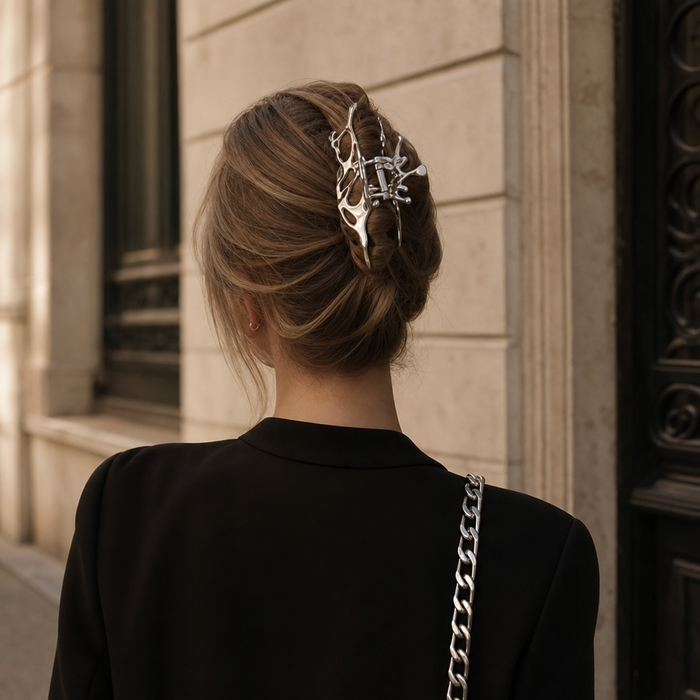 Liquid Metal Hair Clip